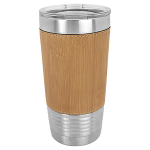 Engraved Leather Wrapped Tumblers - 20 Oz