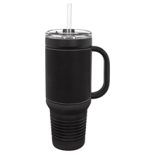 Load image into Gallery viewer, 40 oz Handle Travel Tumblers with Leather *Multiple Colors
