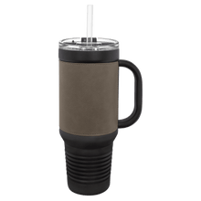 Load image into Gallery viewer, 40 oz Handle Travel Tumblers with Leather *Multiple Colors
