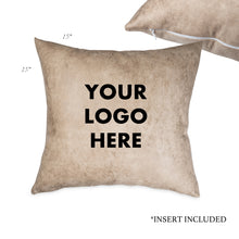 Load image into Gallery viewer, 15&quot; x 15&quot; Custom Printed Faux Leather Pillow

