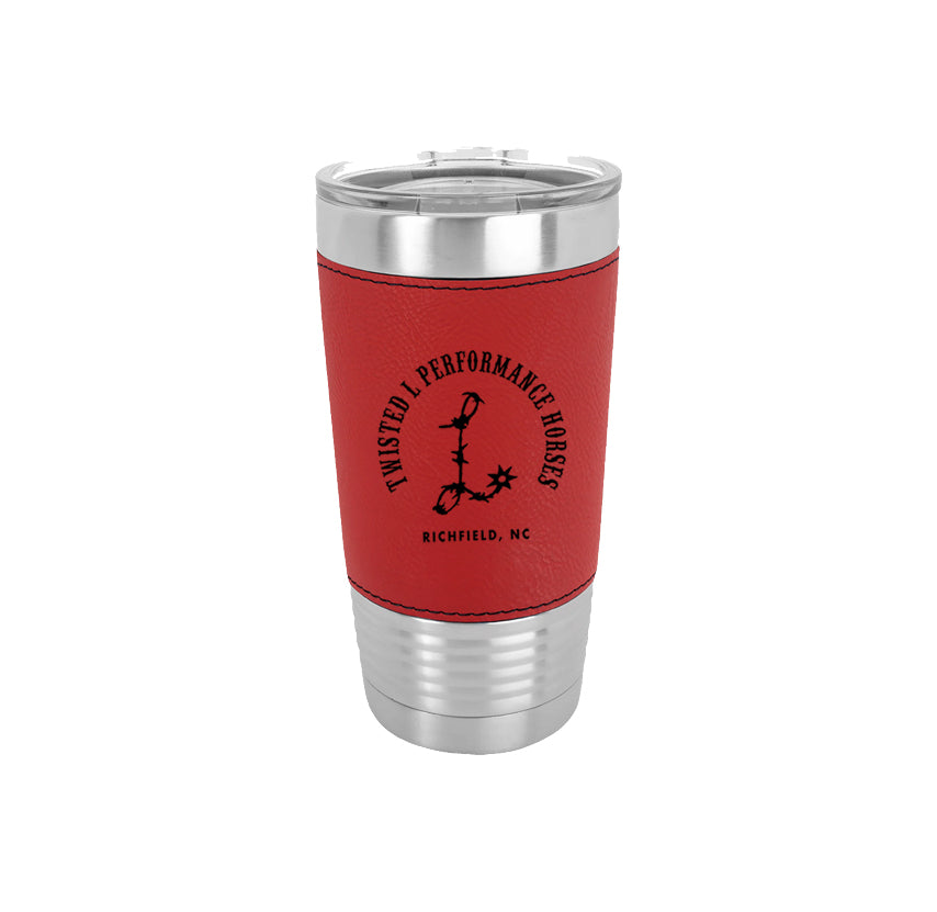 Twisted L 20oz Leather Tumbler