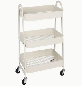 Custom Leather Engraved 3 Tier Rolling Carts