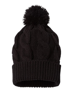 Richardson Pom Pom Beanie with Direct Embroidery