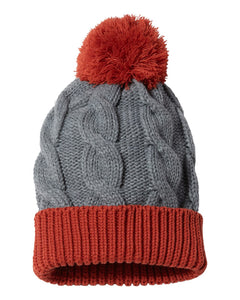 Richardson Pom Pom Beanie with Direct Embroidery
