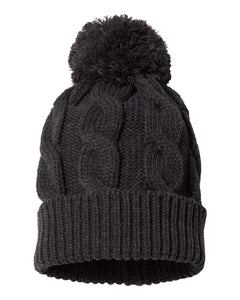 Richardson Pom Pom Beanie with Direct Embroidery