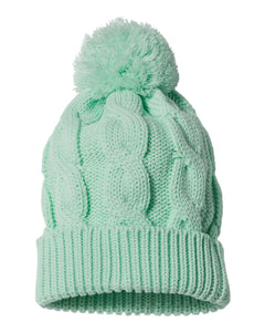 Richardson Pom Pom Beanie with Direct Embroidery