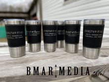 Load image into Gallery viewer, Engraved Leather Wrapped Tumblers - 20 Oz
