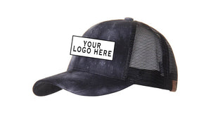 CC Tie Dye Pony Tail Cap with Patches