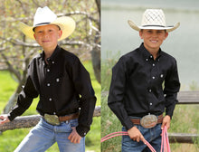 Load image into Gallery viewer, Cinch Youth Long Sleeve Button Up - Black
