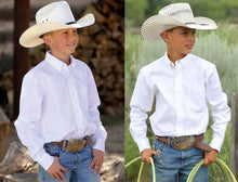 Load image into Gallery viewer, Cinch Youth Long Sleeve Button Up - White
