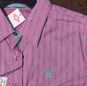 Women's Pink Striped Cinch