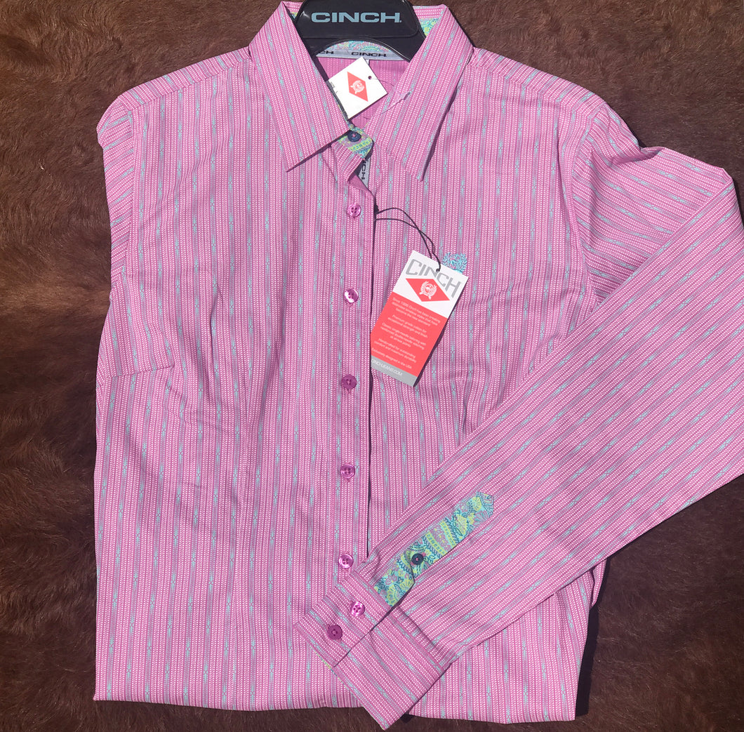Women's Pink Striped Cinch