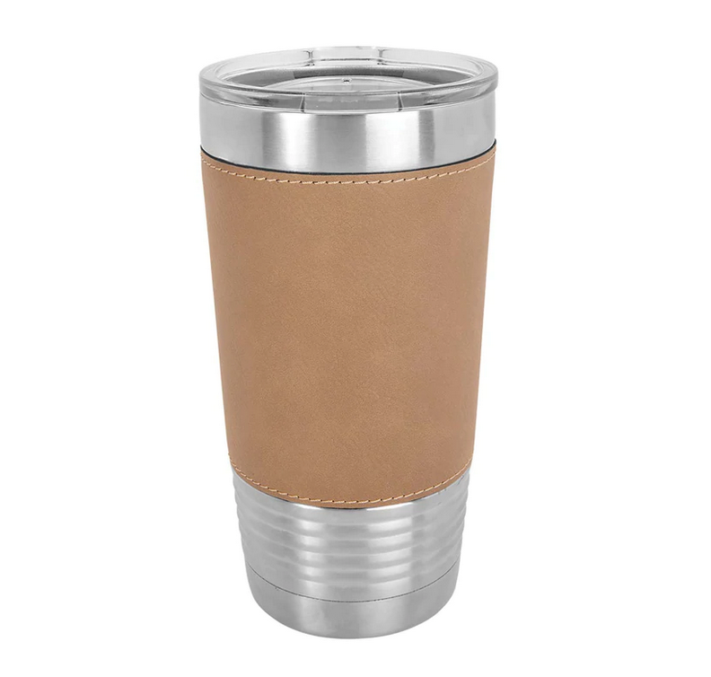 Engraved Leather Wrapped Tumblers