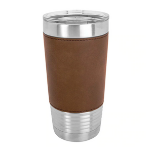 Engraved Leather Wrapped Tumblers - 20 Oz