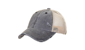 CC Beanie Non Pony Tail Distressed Cap with Direct Embroidery