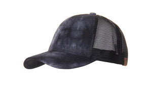 CC Tie Dye Pony Tail Cap with Patches