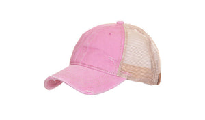 CC Beanie Non Pony Tail Distressed Cap with Direct Embroidery